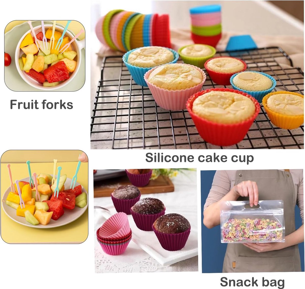 Lunch Box - Bento Box with Cutlery - 3-Layer 2000ml Lunch Box - Insulated Lunch Box for Adults and Children, V1188-MS-313-0746