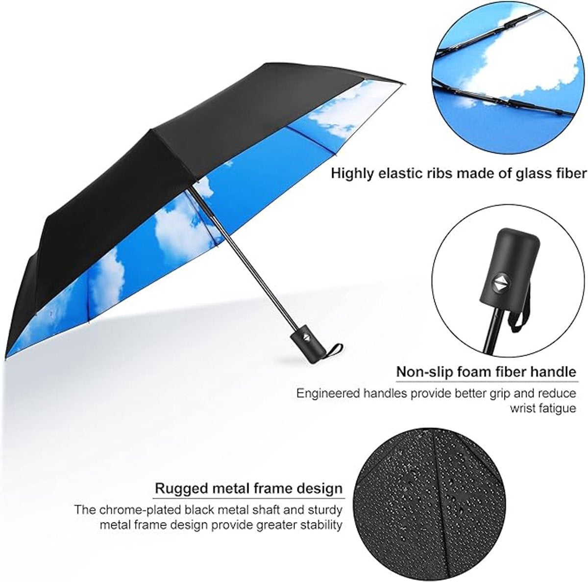 Umbrella, stormproof, pocket umbrella, wind and rain resistant umbrella, unisex V1188-MS-313-0755