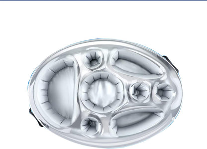 Inflatable pool party floats - Floating pool cup holder - Pool accessories - Silver V1188-MS-313-0776
