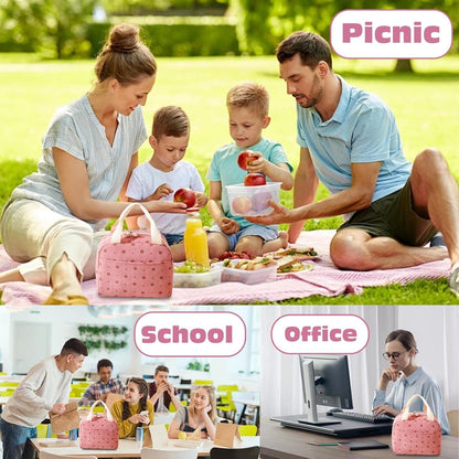Women's Insulated Lunch Bag - Pink Insulated Bag for Work and School V1188-MS-313-0777