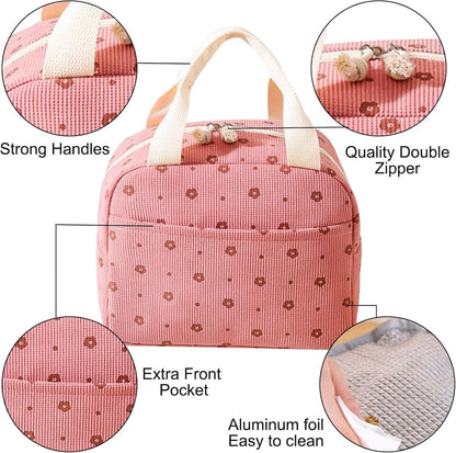 Women's Insulated Lunch Bag - Pink Insulated Bag for Work and School V1188-MS-313-0777