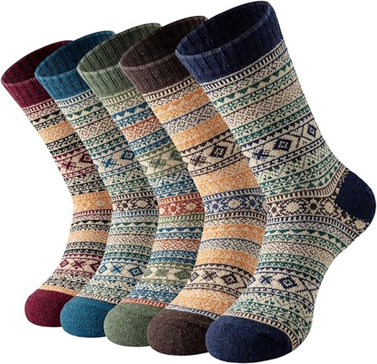 Socks - Women's Socks - Indoor Socks - Warm Winter Socks - Women's Round Neck Winter Socks - Warm and Thick V1188-MS-313-0778