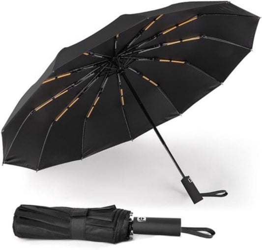 Folding umbrella, safety umbrella, windproof, pocket umbrella, automatic open and close, 105 cm, golf V1188-MS-313-0779