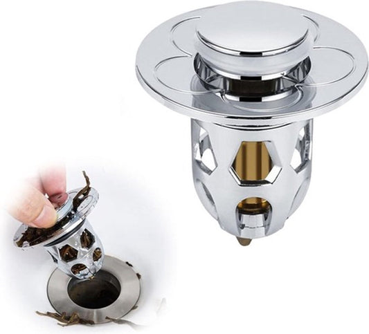 Pop-on sink drain plug - Drain stopper - Drain strainer - Hair catcher - Sink - Drain plugs - Sinks - V1188-MS-313-0788