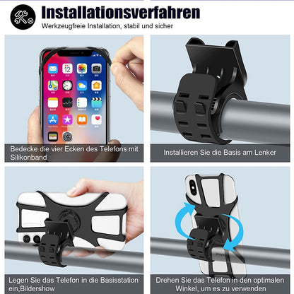Universal bicycle phone mount, removable, 360-degree adjustable, for smartphones from 4.5 to 0 inches V1188-MS-313-0789