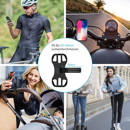 Universal bicycle phone mount, removable, 360-degree adjustable, for smartphones from 4.5 to 0 inches V1188-MS-313-0789