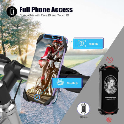 Universal bicycle phone mount, removable, 360-degree adjustable, for smartphones from 4.5 to 0 inches V1188-MS-313-0789