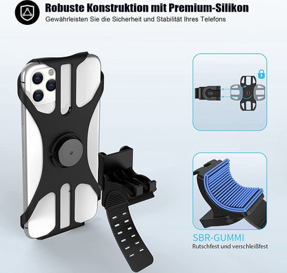 Universal bicycle phone mount, removable, 360-degree adjustable, for smartphones from 4.5 to 0 inches V1188-MS-313-0789