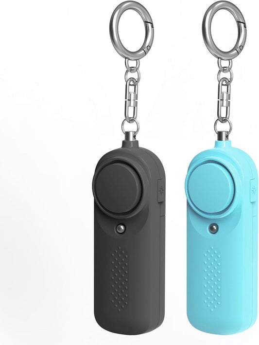 Pack of 2 personal alarms - Keychain - SOS button - 130 dB emergency signal - Personal safety alarm - V1188-MS-313-0790