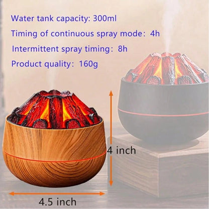 Aromatherapy Air Humidifier - Flame Effect Aromatherapy Diffuser - 300ml - Bedroom Humidifier - Campfire V1188-MS-313-0791