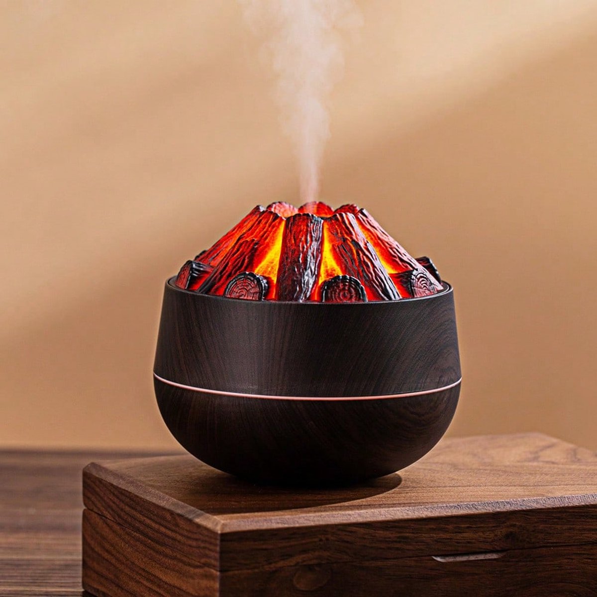 Aromatherapy Air Humidifier - Flame Effect Aromatherapy Diffuser - 300ml - Bedroom Humidifier - Campfire V1188-MS-313-0792