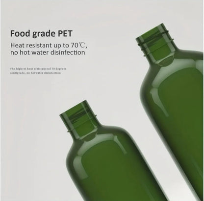 Set of 4 pump bottles 500 ML, green transparent plastic soap dispenser, refillable shampoo bottle. V1188-MS-313-0795