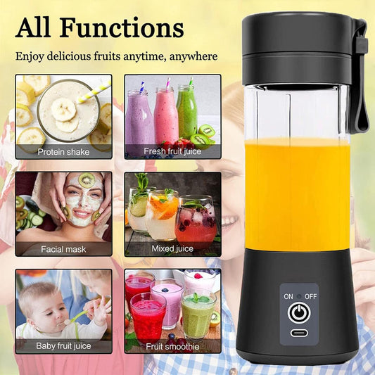 Blender - Mini blender - Smoothie maker - Rechargeable mini blender - Portable blender - Citrus press - Black V1188-MS-313-0806