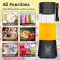 Blender - Mini blender - Smoothie maker - Rechargeable mini blender - Portable blender - Citrus press - Black V1188-MS-313-0806