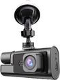 Dashcam - Dual lens 1080p - HD video recorder, wide viewing angle - Loop recording - For safety while V1188-MS-313-0808