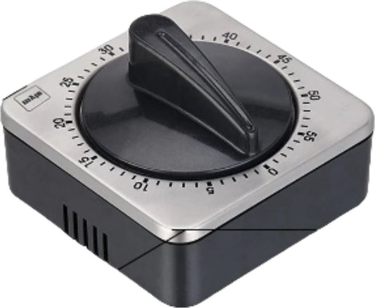 Black Square Analog Kitchen Timer V1188-MS-313-0811