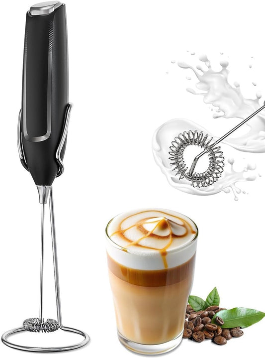Milk Frother - Milk Frothers - Manual Milk Frother - Electric Milk Frother - Milk Frother with Stand - V1188-MS-313-0834