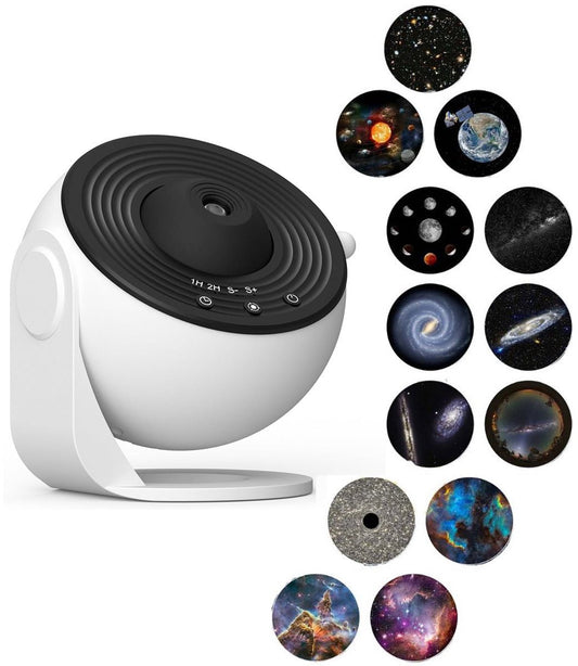 360 degrees Starry Sky Night Projector with Solar System, Moon, Nebula, Galaxy, and Astronaut - Projector for V1188-MS-313-0860