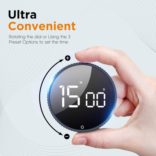 Digital Timer - Digital Kitchen Timer - Smart Timer - LED Display - Magnetic - 360 degrees Rotation - BBQ V1188-MS-313-0882