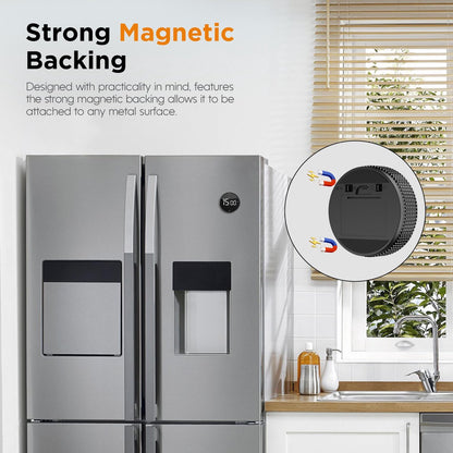 Digital Timer - Digital Kitchen Timer - Smart Timer - LED Display - Magnetic - 360 degrees Rotation - BBQ V1188-MS-313-0882