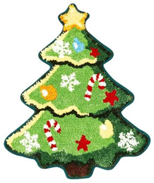 Rugs - Christmas Kitchen Rugs - Snowman and Gingerbread Man Rugs - Christmas Tree Bath Mats - Non-Slip V1188-MS-313-0888