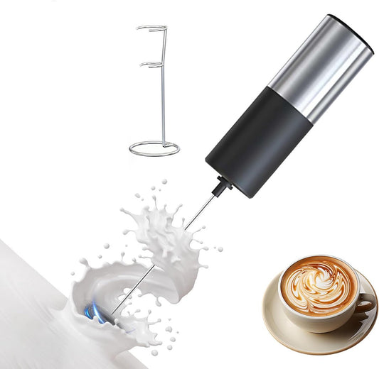 Milk Frother - Milk Frother - Manual Milk Frother - Electric Milk Frother - Milk Frother with Stand - V1188-MS-313-0902