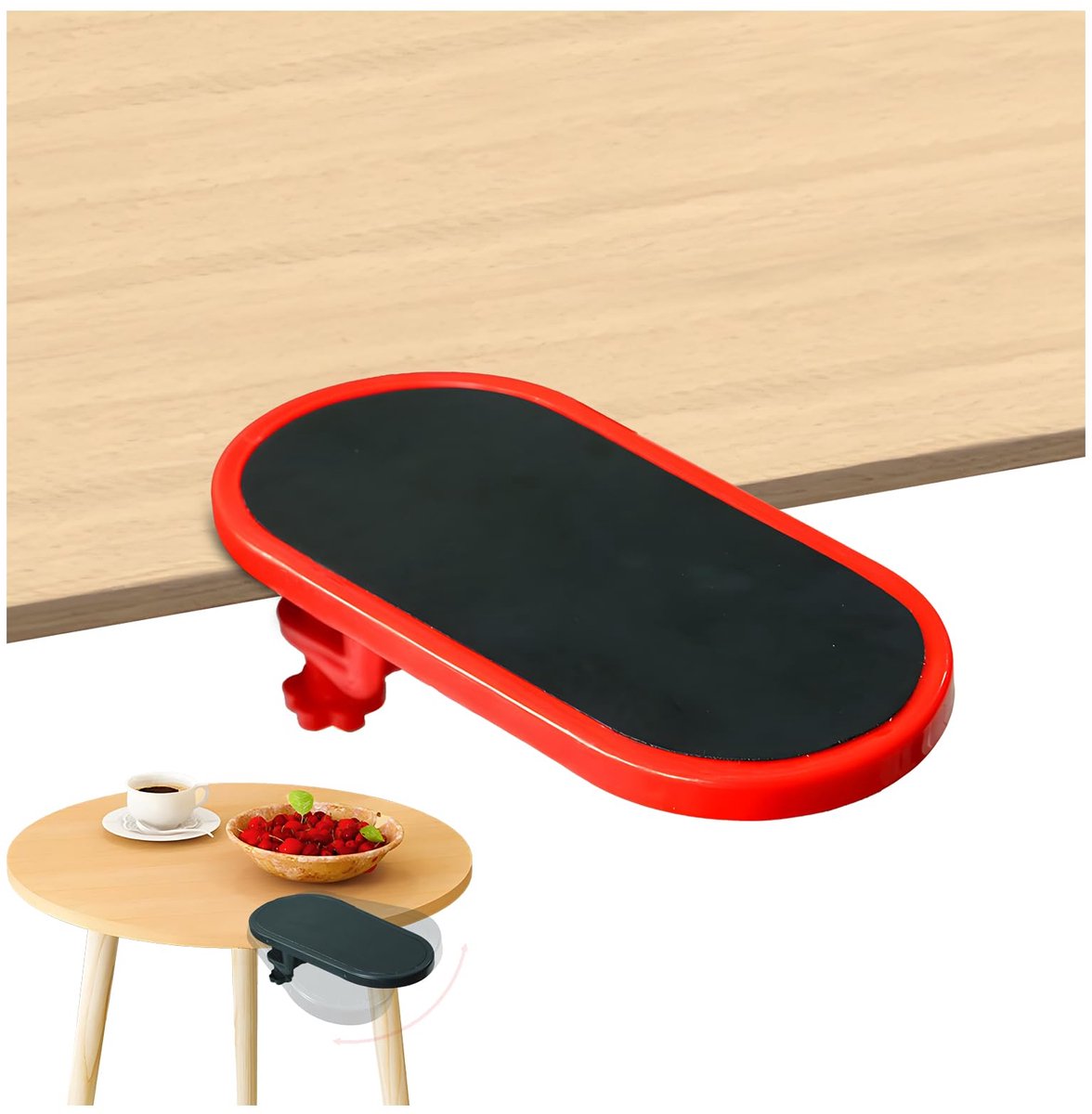 Ergonomic desk with armrests - Wrist rest - Adjustable wrist rest for computer and laptop - Comfortable and V1188-MS-313-0905