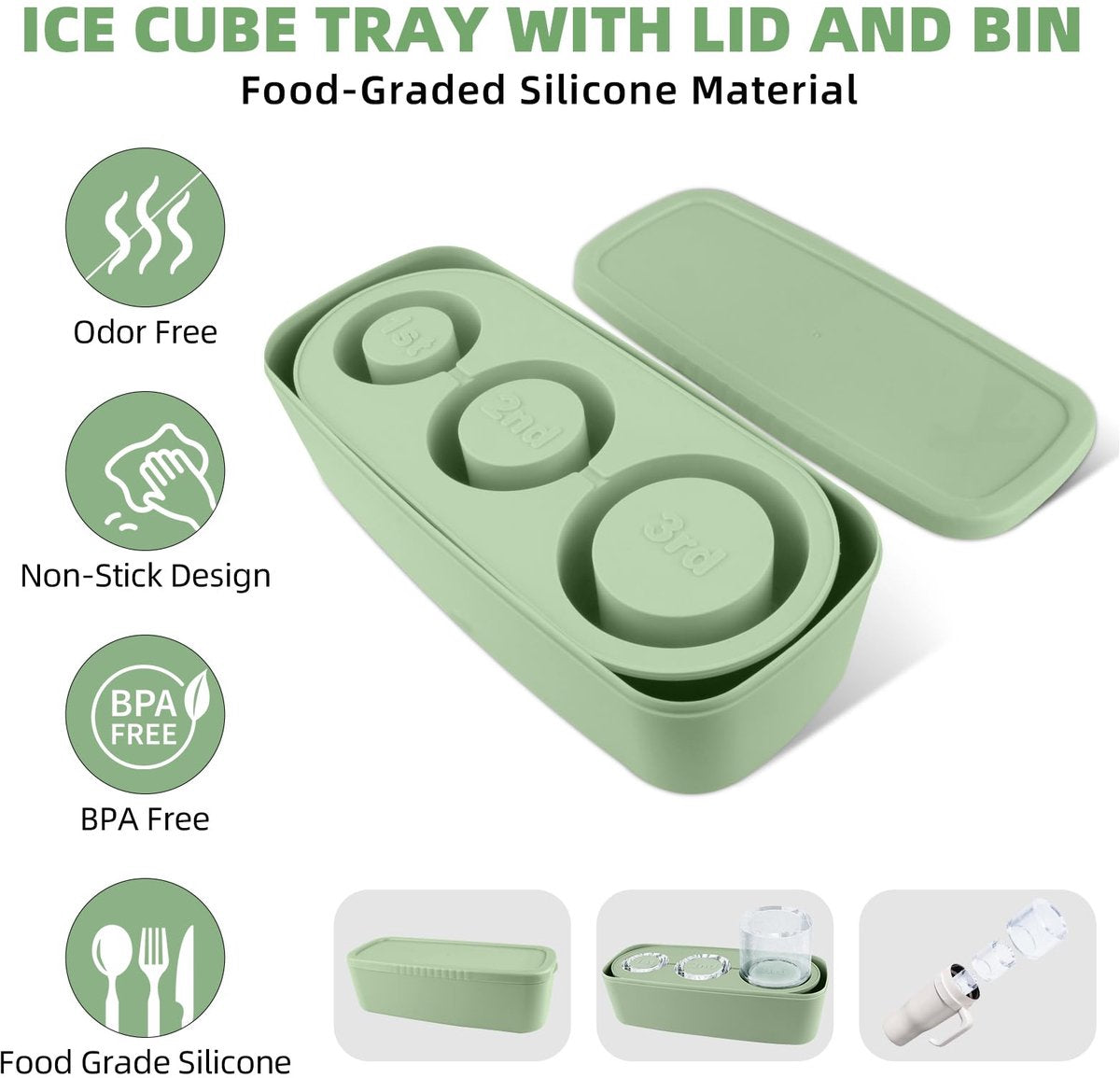 Ice Cube Tray - Silicone Ice Cube Tray - Ice Cube Mold - Ice Cube Mold - For chilling cocktails, whiskey, V1188-MS-313-0914