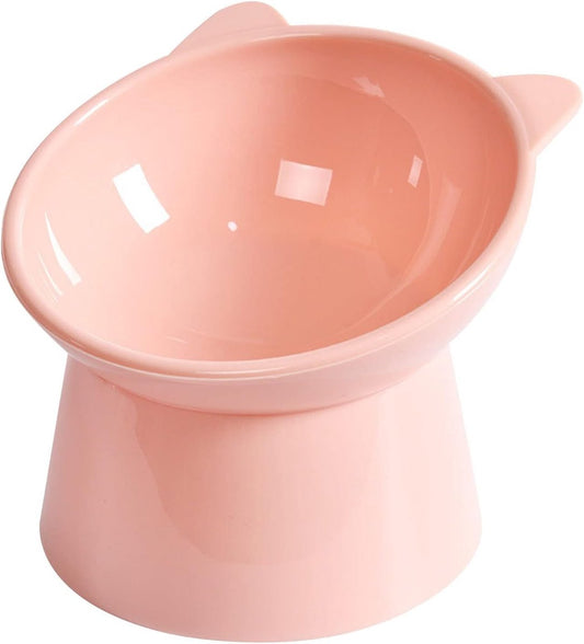 Cat bowl - Non-slip feeder - Tilting bowl - Anti-vomiting - Angled design - Blue - Perfect for cats - Indoor V1188-MS-313-0921