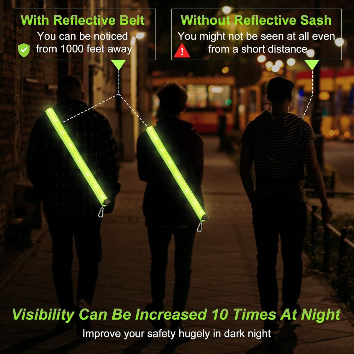 Running light - Chest light - Sports running light - Chest walking light - USB rechargeable - Running vest V1188-MS-313-0923