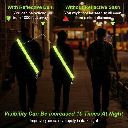 Running light - Chest light - Sports running light - Chest walking light - USB rechargeable - Running vest V1188-MS-313-0923