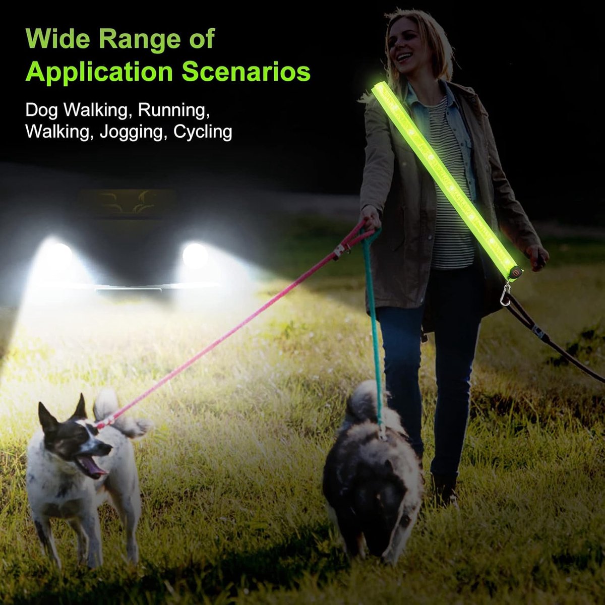 Running light - Chest light - Sports running light - Chest walking light - USB rechargeable - Running vest V1188-MS-313-0923