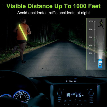 Running light - Chest light - Sports running light - Chest walking light - USB rechargeable - Running vest V1188-MS-313-0923