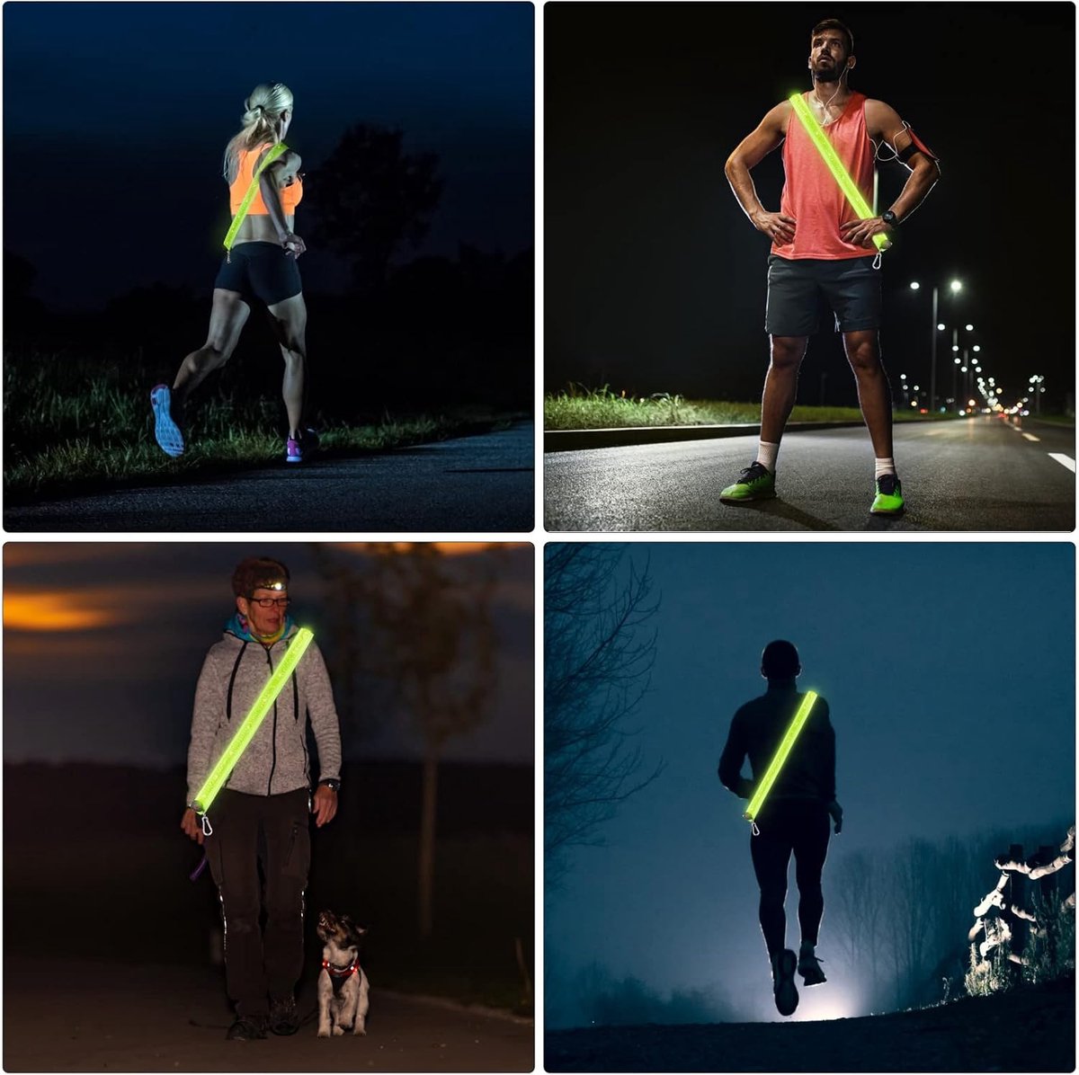 Running light - Chest light - Sports running light - Chest walking light - USB rechargeable - Running vest V1188-MS-313-0923