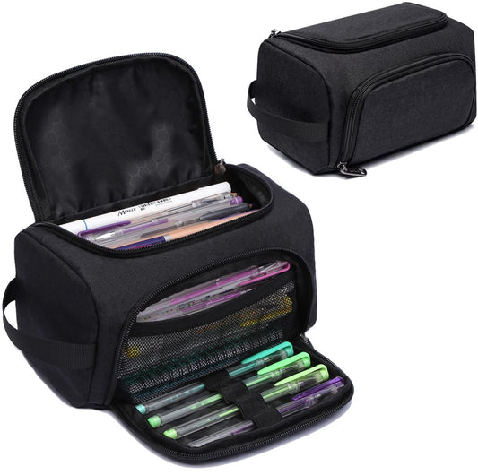 Pencil case for boys and girls - Pencil case for adults - School pencil case - 24 x 13 x 13 cm - Black V1188-MS-313-0936