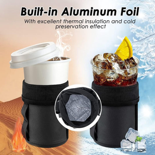 Bicycle panniers - Water bottle cage - Insulated cup holder with shoulder strap - Cup holder with phone V1188-MS-313-0938