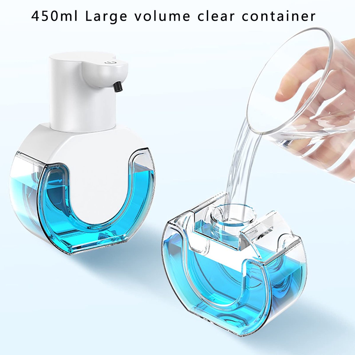 Automatic soap dispenser - 420 ml - USB rechargeable - Automatic foam dispenser - Foam technology - Infrared V1188-MS-313-0942