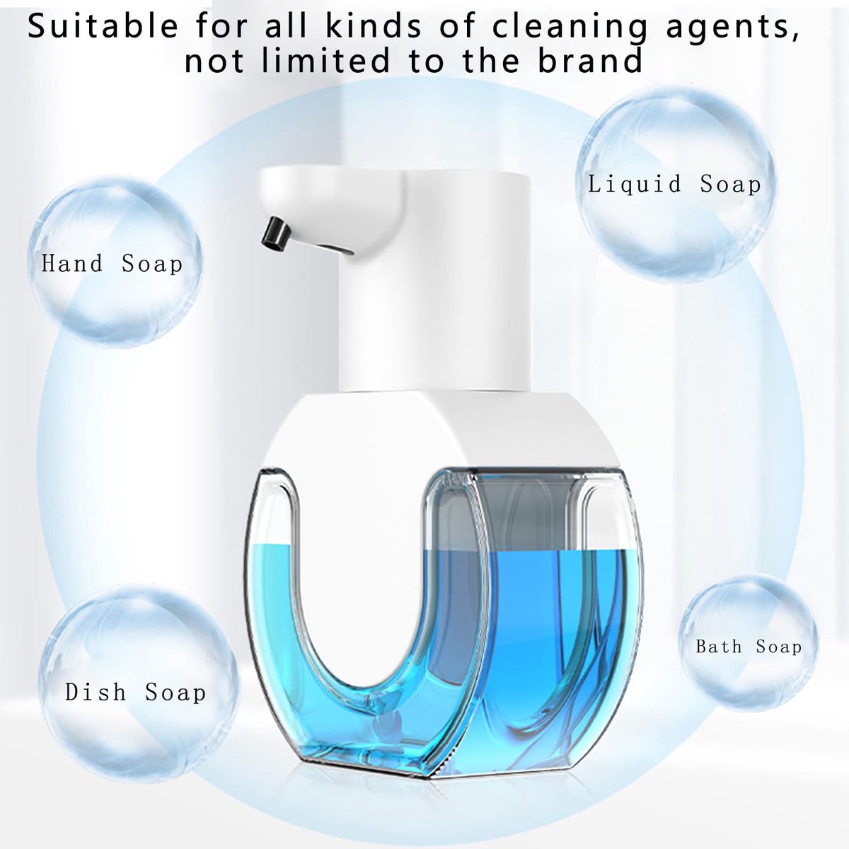 Automatic soap dispenser - 420 ml - USB rechargeable - Automatic foam dispenser - Foam technology - Infrared V1188-MS-313-0942