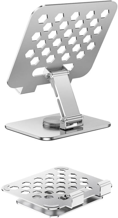 Universal tablet stand - Adjustable elasticity - Foldable at multiple angles (silver) V1188-MS-313-0944