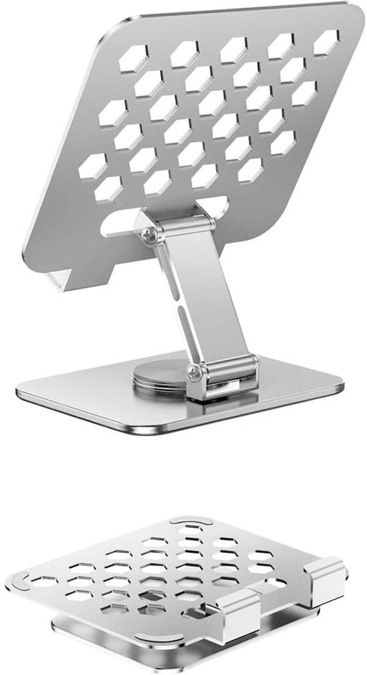 Universal tablet stand - Adjustable elasticity - Foldable at multiple angles (silver) V1188-MS-313-0944