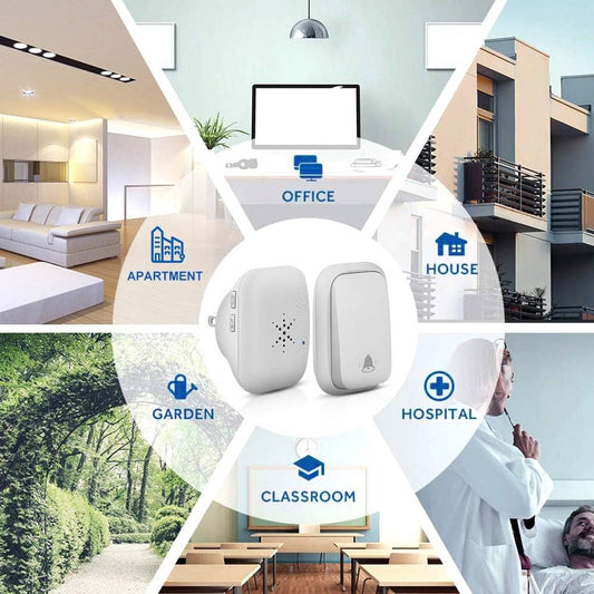 Wireless Doorbell - Doorbells - Wireless Doorbell - Standalone Doorbell - No Battery Required - Wireless V1188-MS-313-0949