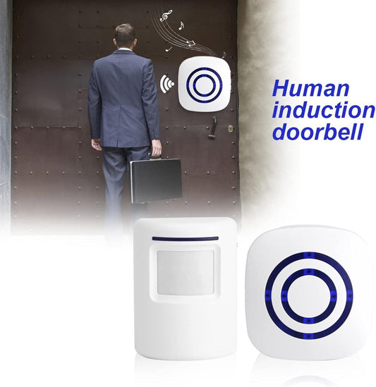 Infrared motion detector, wireless alarm, doorbell with receiver and transmitter - 38 ringtones, LED V1188-MS-313-0963