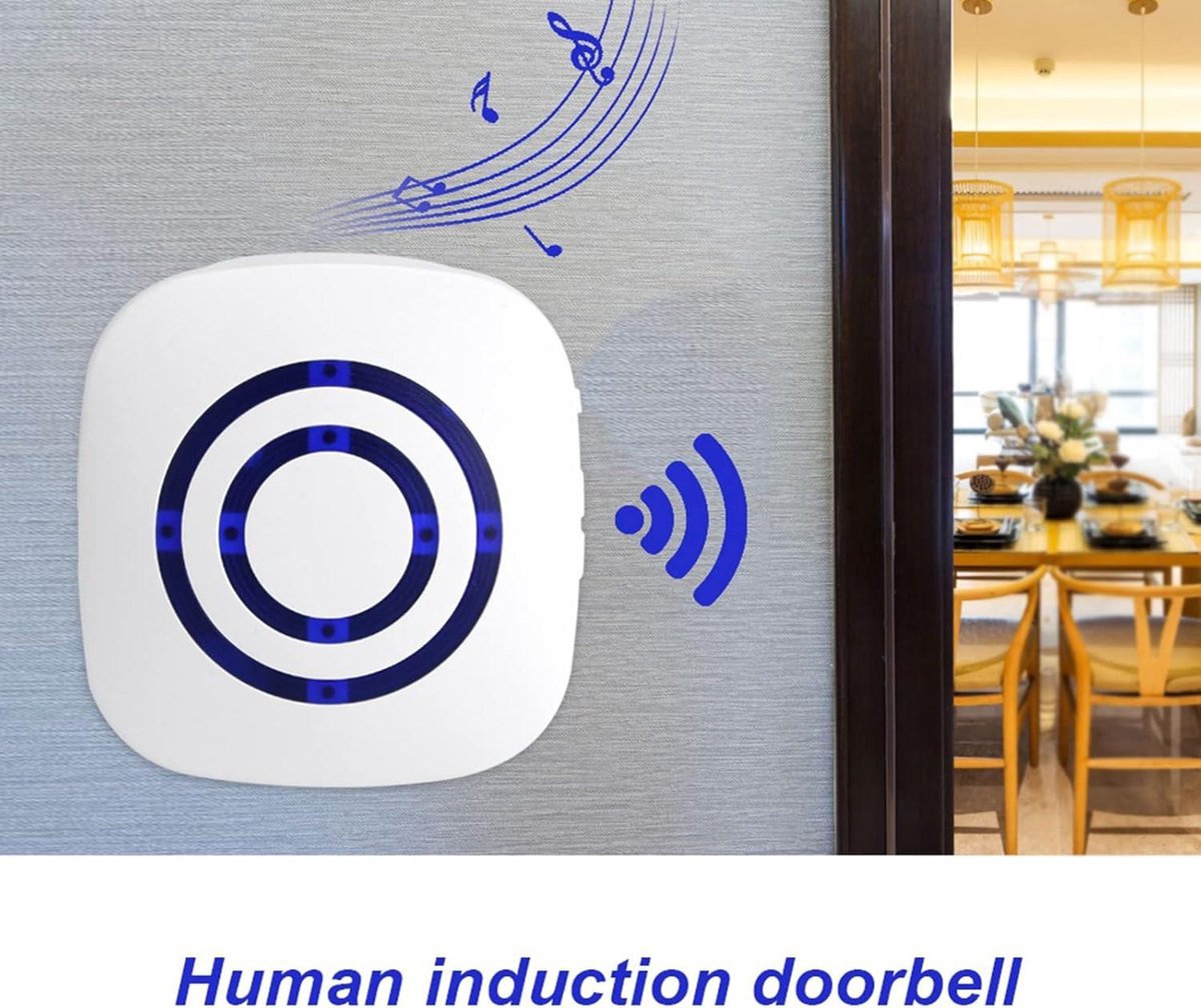 Infrared motion detector, wireless alarm, doorbell with receiver and transmitter - 38 ringtones, LED V1188-MS-313-0963