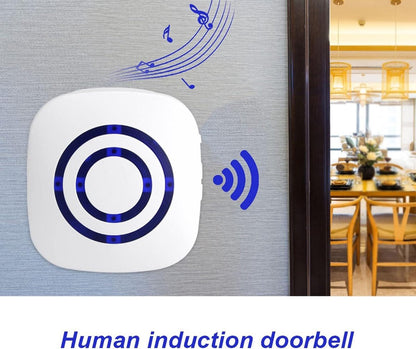 Infrared motion detector, wireless alarm, doorbell with receiver and transmitter - 38 ringtones, LED V1188-MS-313-0963