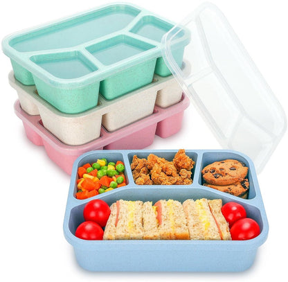 Lunch boxes - adult lunch box - child lunch box - snack box - 4-pack - compact - stackable - four colors - V1188-MS-313-0975