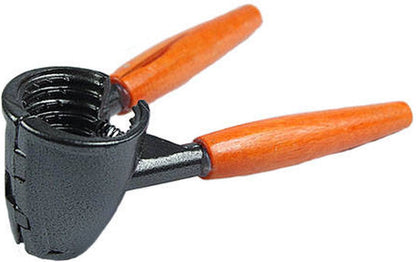 TR Goods - Steel nutcracker with wooden handle - Suitable for all nuts, including walnuts, hazelnuts and V1188-MS-313-0983