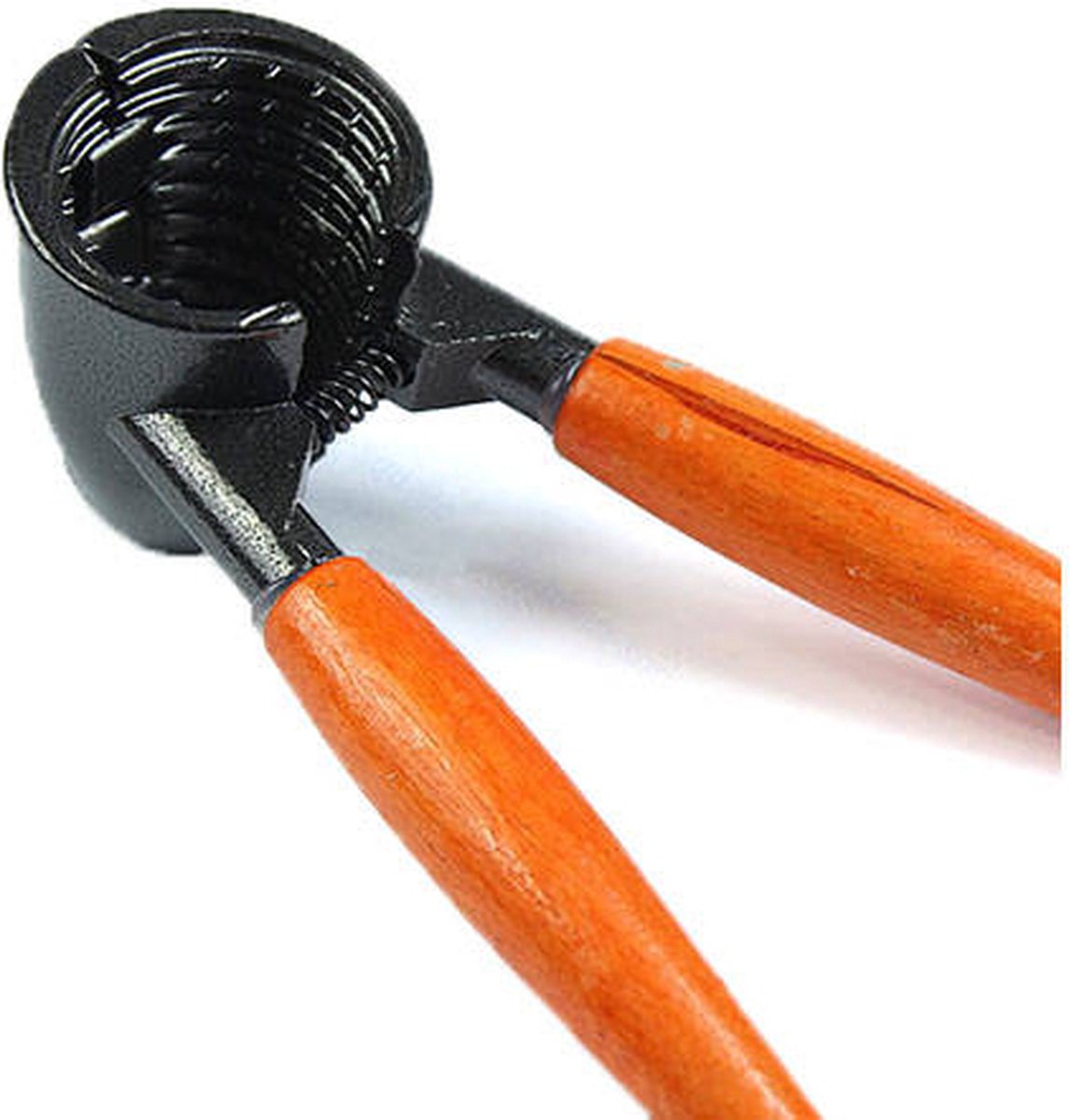 TR Goods - Steel nutcracker with wooden handle - Suitable for all nuts, including walnuts, hazelnuts and V1188-MS-313-0983