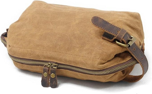 Men's Toiletry Bag - Women's Toiletry Bag - Toiletry Bag with Hook - Waterproof Vintage Canvas - Suitable for V1188-MS-313-0991