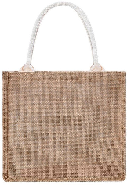 Medium-sized jute tote bag/shopping bag V1188-MS-313-0993