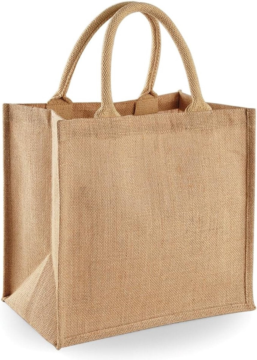 Medium-sized jute tote bag/shopping bag V1188-MS-313-0993